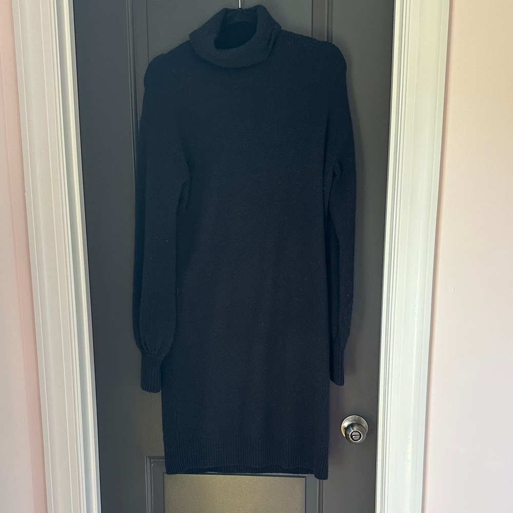 J.‎ Crew Classic Black Turtleneck Sweater Dress